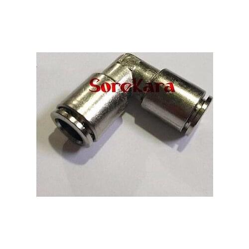 Pneumatic Nickel Brass ELbow Push In Connector Union Quick Release Air Fitting Plumbing Fit Tube O/D 4mm