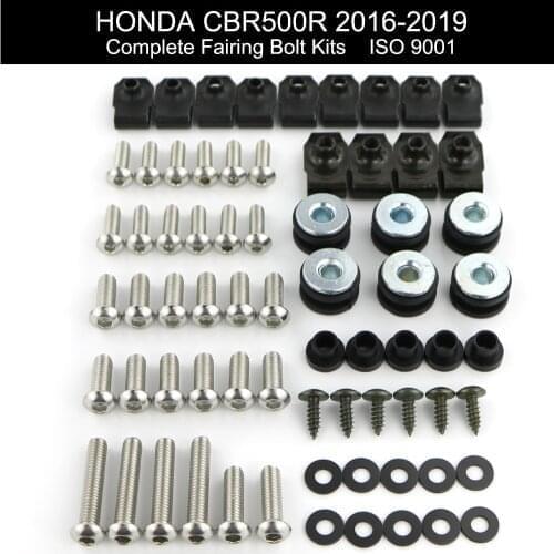 Fit For HONDA CBR 500R 2016-2019 CBR500R 2016-2018 2019 Motorcycle Complete Full Fairing Bolts Kit Fairing Clip Stainless Steel
