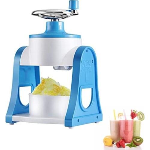 Portable Manual Ice Crusher Shaver Handheld Snow Crushing Ice Machine Stainless Steel Blade Shredding Ice Slush Maker