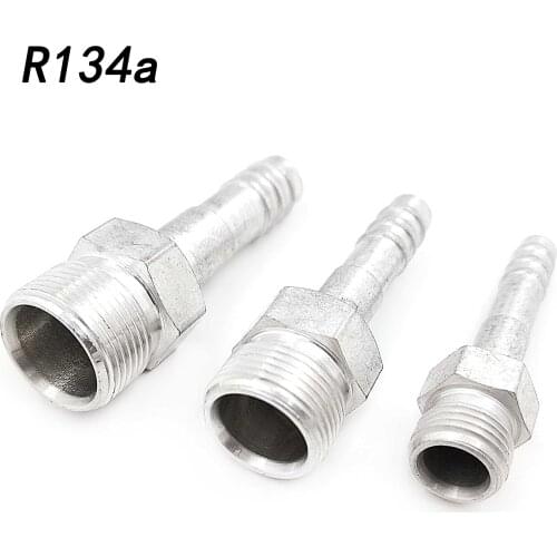 6 pcs )Automotive air conditioning aluminum fittings, hose Joints R134a 3/8,1/2,5/8 outer thread connector