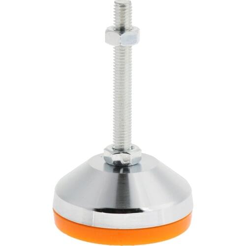 M16 Thread Adjustable Anti-slip Leg Leveler Carbon Steel Shockproof Self Leveling Feet, 5.5cm
