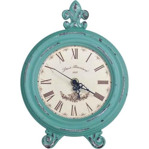 RETRO NOSTALGIC WOODEN DESK CLOCKS ROUND HOME DESKTOP CLOCKS ORNAMENT SIMPLE TABLE ALARM CLOCK CRAFT FIGURINE CLASSIC RETRO GIFT