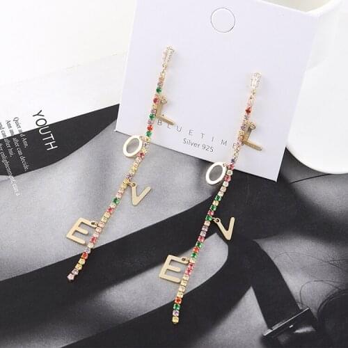TONGKWOK Bohemia Exaggeration Dangle Earrings For Women Silk Thread Tassel Metal Long Chandelier Earrings #140876