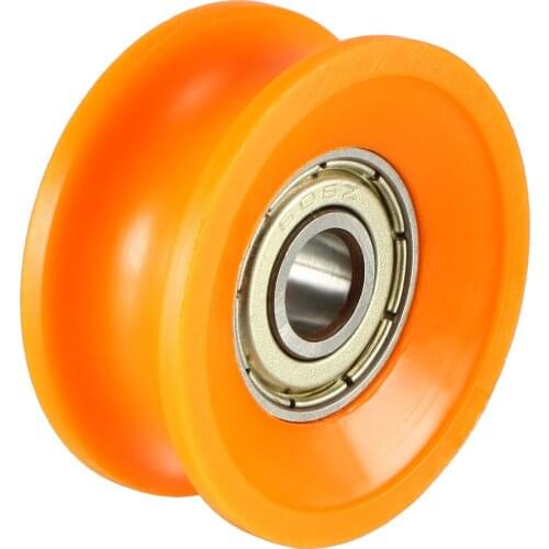 Uxcell Deep Metal V Groove Guide Bearing Pulley Rail Ball Wheel o 6x30x13mm orange 2pc