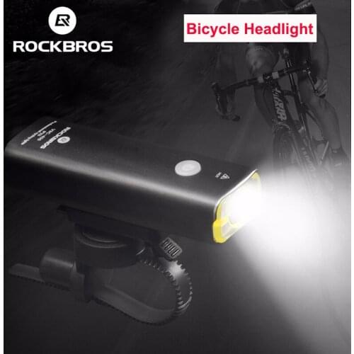 ROCKBROS Bicycle Light USB Rechargeable Cycling Flashlight Waterproof MTB Bike Headlight MTB Bicycle Front Lamp Bike Accessories