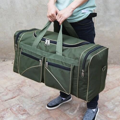 Large capacity travel bag portable men and women outdoor luggage bag Oxford cloth large bag moving