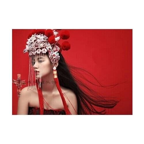 Top Quality Chinese Ancient Empress Hair Tiaras Female Costume Accessory TV Play The Beautiful Empress Lin Xin Ru Hair Crown