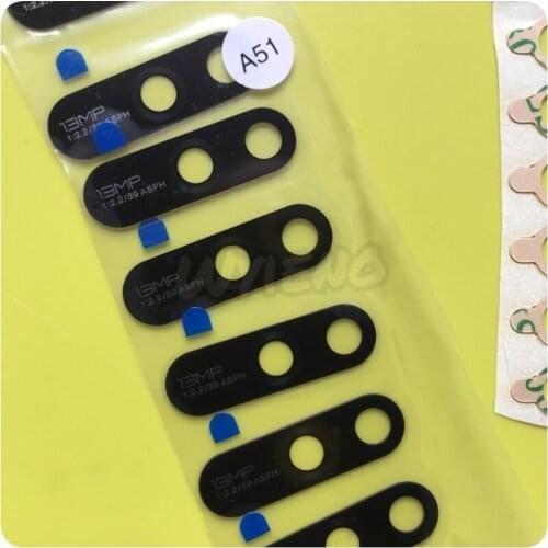 Wyieno 2Pcs/Lot Real Camera Glass Lens For Huawei Y7 2018 Back Rear Camera Lens With Glue Tracking
