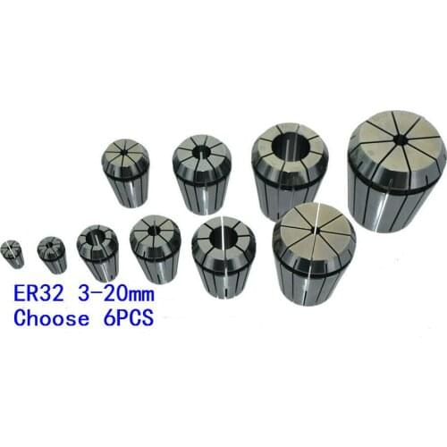 Free Shipping 6PCS for Choose ER ER32 Collet Chuck for Spindle Motor Engraving/Grinding/Milling/Boring/Drilling/Tapping