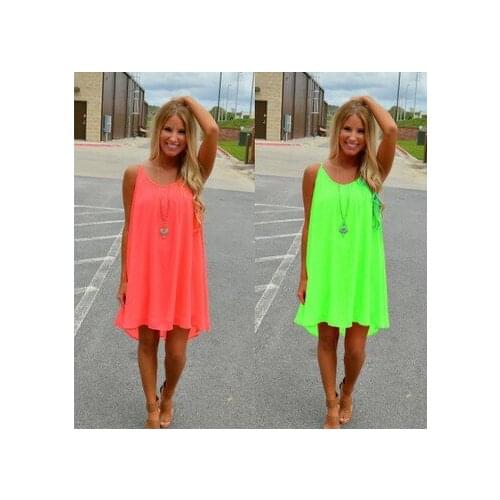 Women Summer Dresses Large Size Candy-Colored Mesh Panel Backless Chiffon Sexy Vintage Woman Dress