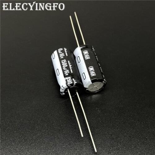 10pcs/100pcs 1500uF 16V NICHICON HV Series 10x20 High Ripple Current Low Impedance 16V1500uF Aluminum Electrolytic Capacitor