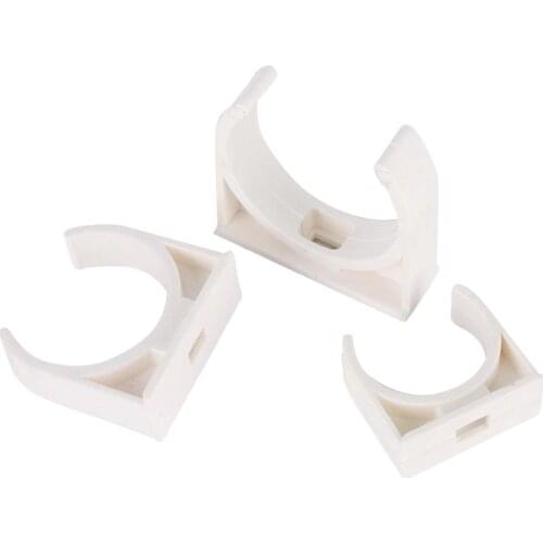 20/25/32/40/50mm PVC Pipe Clamps Garden Water Pipe Holder Single U Plastic PPR Lock Tube Fixed Snap Clip 6 Pcs