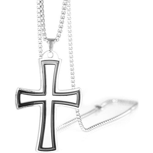 2019 Sale Limited Moana Kolye Choker Stainless Steel Cross Pendant Necklace In Europe And The Personality Hip-hop Accessories