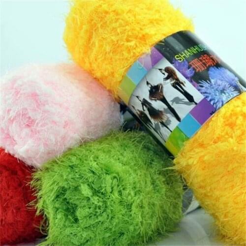 5 PCs Coral Otter Fluffy Line Phoenix Down Long Fur Velvet Line Childrens Coat Hand-made Stick Needle Thick Wool 100g