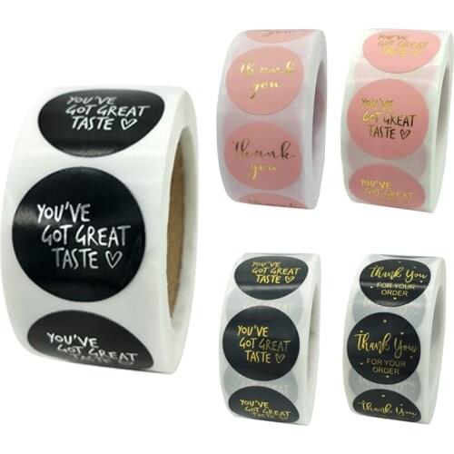 500 PCS Sticker Candy Bags Bakery Gift Boxes Envelope Photo Album Stationery Nail Waterproof Craft Label Children Reward Label