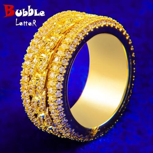 Bubble letter Men's Rings