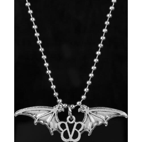 Black veil brides Necklace Punk Emo steampunk bvb pendant Music Band Gothic bvb merch Charm Chain Necklaces For Women Men Gifts