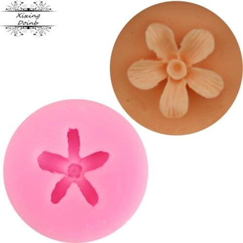 DIY mini flower shape chocolate fudge silica gel mold cake decoration Tool kitchen cooking gypsum resin decoration