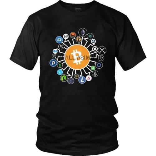 Bitcoin Cryptocurrency Crypto Btc Tshirts Men Casual Tee Tops Cotton T Shirts Short Sleeve Blockchain Geek T-shirts Gift Merch