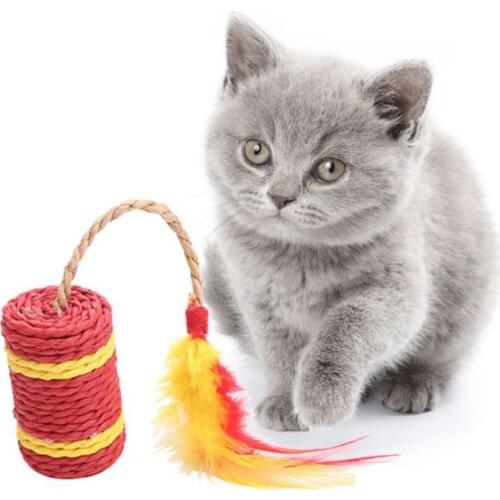 Pet Cat Bites Tooth Grinding Winding Rope Toy