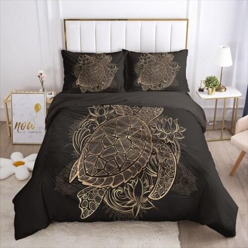 Black Golden dragonfly 3D HD Bedding Set Custom United States Queen King Size Quilt Duvet Cover Pillowcases Luxury Bed Set