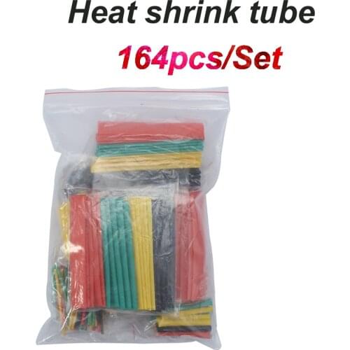 164pcs/Set Heat shrink tube kit Insulation Sleeving termoretractil Polyolefin Shrinking Assorted Heat Shrink Tubing Wire Cable