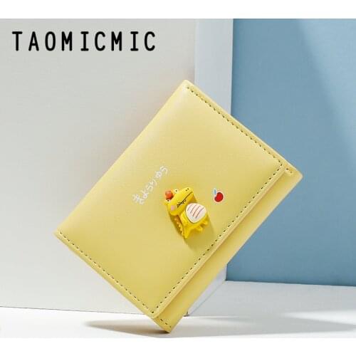 Cartoon Cute Womens Wallet Pocket Purse Card Holder Short Three-Fold Pu Leather Wallet Lady Female Fashion Coin Burse Money Bag