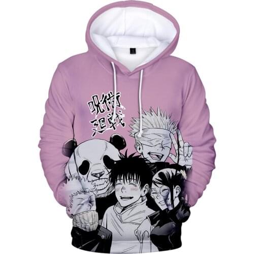 Hot Sale Comics Jujutsu Kaisen Hoodie Sweatshirt Men/Women/Kids Harajuku Fashion Anime Hoodie Streetwear Unisex Oversized Tops