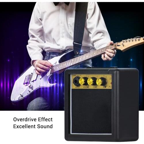 Mini Guitar Amplifier Amp Speaker 5W for Electronic Guitar Personal Practice Portable Black Amplifier with Battery guitar parts