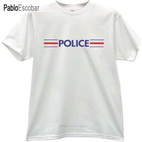 Fashion t-shirt men cotton t shirt French National Police T-shirt brand tee-shirt male summer tops