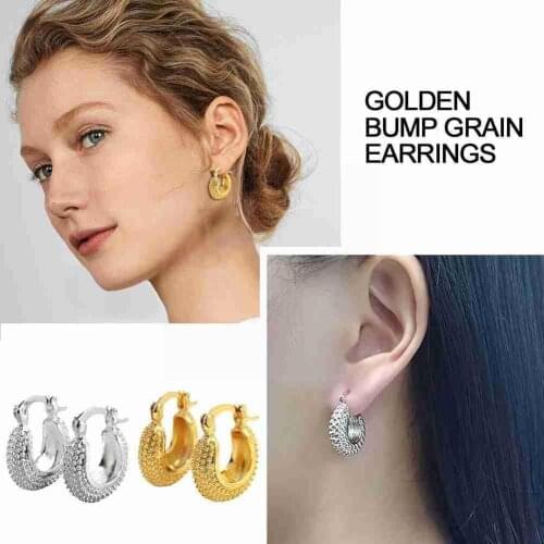Fashion Gold Silver Color Round Hoop Earrings Temperament Rings Ear Jewelry Geometric Accessories Circle Gift Birthday Hugg