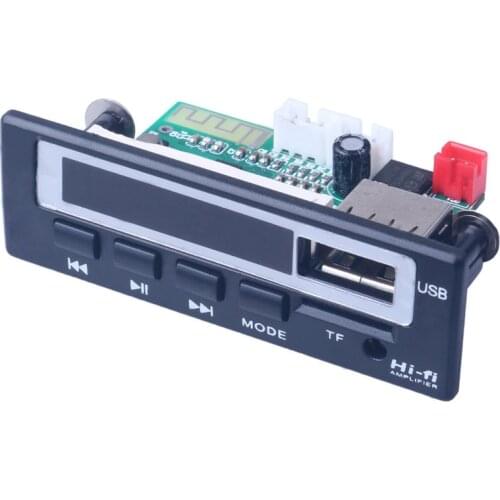 MP3 WMA WAV Decoder Board 12V Wireless Bluetooth-compatible 5.0 Audio Module Color Screen USB TF FM Radio For Car accessories
