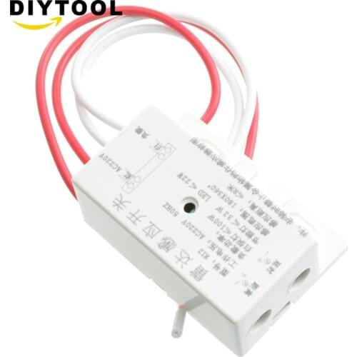 New AC 220V AC 50Hz Auto Infrared Sensor Switch PIR Microwave Radar Body Motion Sensor Module Adjustable For Time Distance Range