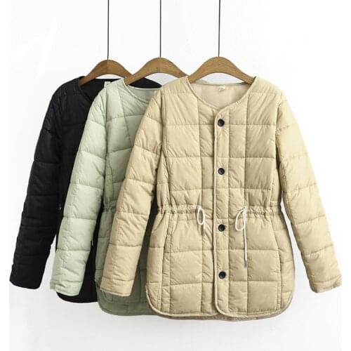 2021 Autumn Winter Down Cotton Jacket Women New Black Khaki Plus Size Loose Fashion Parka Korean Casual Keep Warm Top Coat N1250