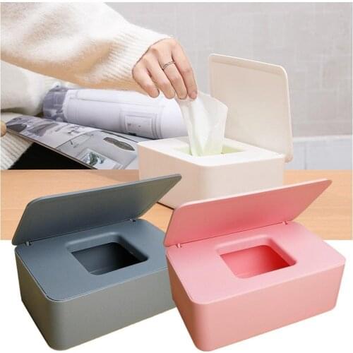 Spot Wet Tissue Box With Lid Drawer Box Wet Tissue Sealed Desktop Household Wet Box Dustproof Tissue Box Storage