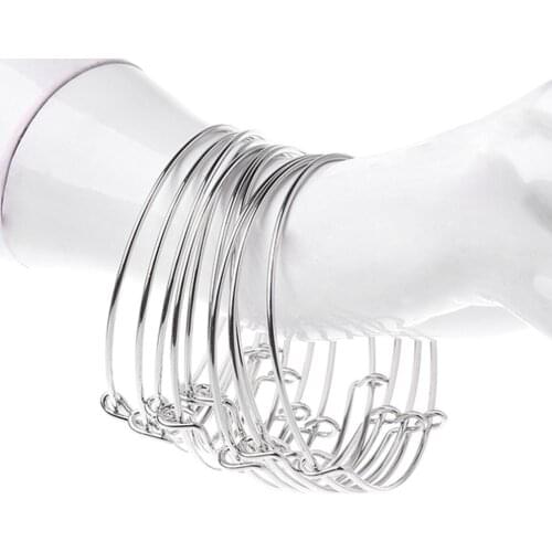 10Pcs Lady Adjustable Expandable Bangle DIY Jewelry Making Wire Wrapped Bracelet