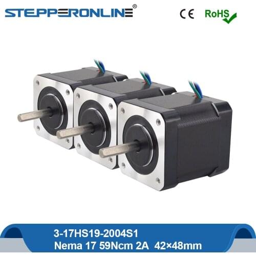 48mm Nema17 Stepper Motor 42 Motor Nema 17 Step Motor 59Ncm 2A(17HS19-2004S1) Motor 4-lead w/1m Cable & Connector for 3D Printer