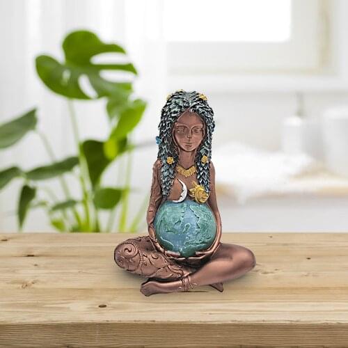 Millennial Gaia Statue Mother Earth Art Statue Polyresin Figurine Home Garden Decorations ornament