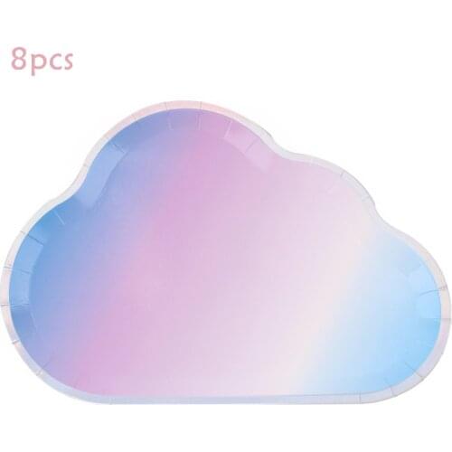 Cloud Theme Party Plate Baby Shower Birthday Party Decorations Kidsbirthday Decoration Disposable Party Tableware Party Supplies