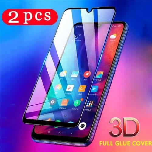 2Pcs tempered glass for xiaomi mi 9T 9 CC9e CC9 9 lite se phone screen protector for xiaomi mi note 10 10 pro protective film