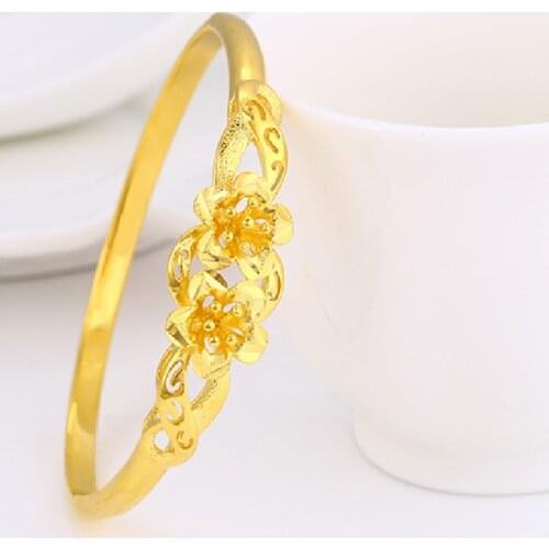 Chaise Bracelet Copper Plated 24k Gold Charm Bracelet Female