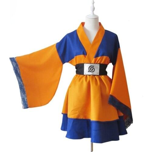 Anime Shippuden Uzumaki Sex Reversion Kimono Lolita Dress Cosplay Costume Women Female Japan Style Dresses