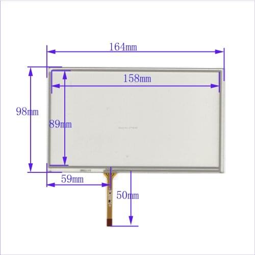 ZhiYuSun wholesale 5PCS/LOT XWT613 164*99mm 7inch 4lines resistance screen for car DVD redio this is compatible 164*99