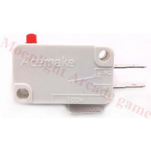 10pcs 3pin acemake Micro Switches 4.8mm terminals Male connector microswitches for Arcade push button game machine accessories