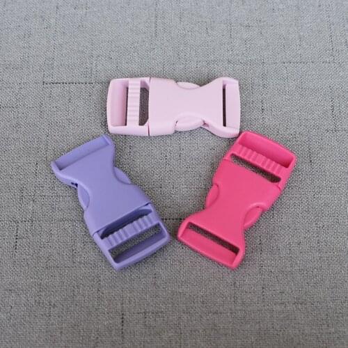 10 Pcs/Lot 25mm Colourful Plastic Release Buckle Strap For Bag Dog Collar Necklace Bracelet Paracord Sewing Accessory