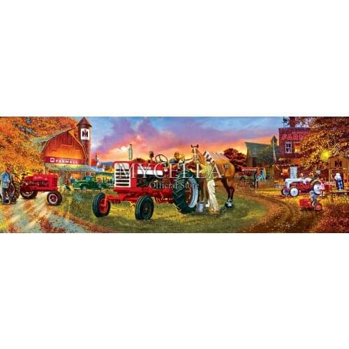 5d Diy Diamond Painting Tractor Art Horsepower Farm Cross Stitch Diamond Embroidery full Mosaic Wall Stickers Home Decor Gifts