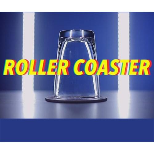 ROLLER COASTER Magic Tricks Coin into Glass Cup For Professional Magicians Street Illusion Gimmick Mentalism Puzzle Toy