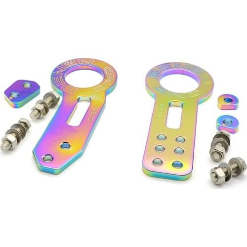 Anodized Universal Front Rear Tow Hook Billet Aluminum Towing Kit For Racing