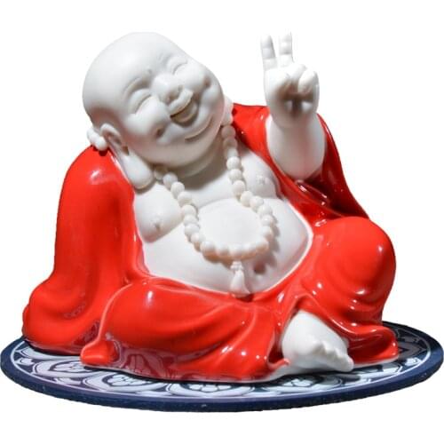 Automobile decoration maitreya buddha ceramics Vehicle mounted decoration Car accessories Guanyin Bodhisattva
