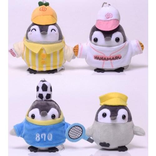12Pcs/Lot 10CM Random Positive Energy Penguin Family Mini Cute Soft Plush Keychain for Bag Key Pendant